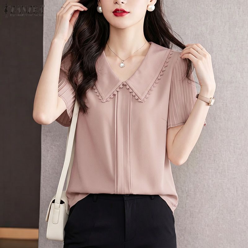 Summer Clothing Work - 2026 ZANZEA Летняя элегантная блузка с