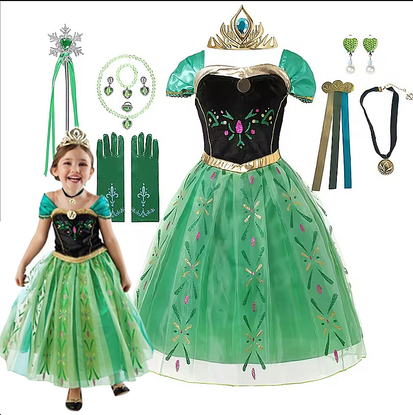 Summer Clothing For Kids Girls - Костюм Анны для детей, нарядное платье