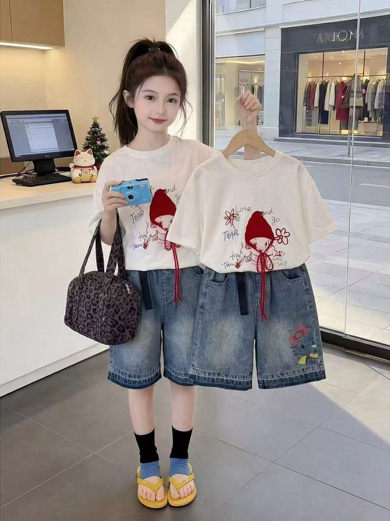 Summer Clothing Online - Летний комплект для девочек: футболка с