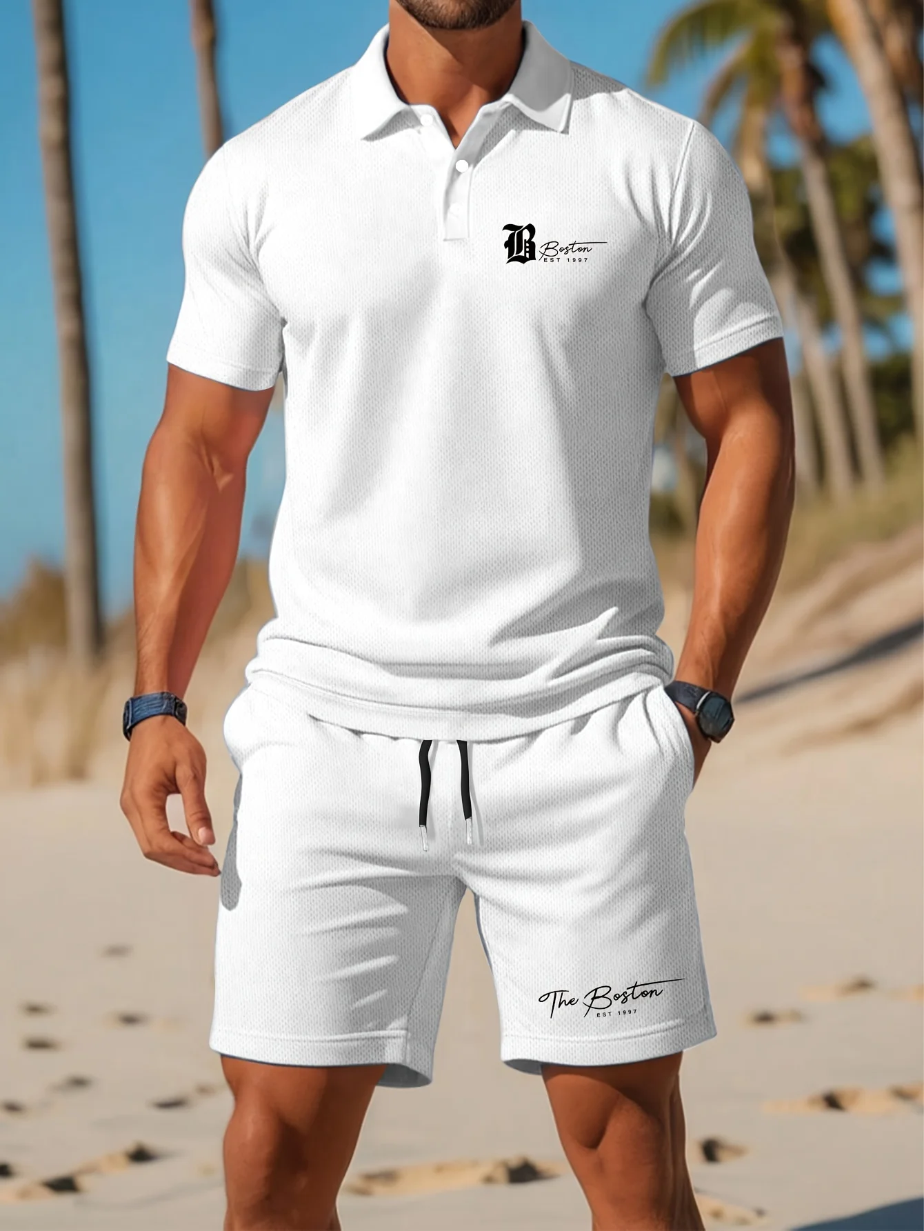 Summer Clothing Guys - Летний новый мужской комплект поло: повседневный