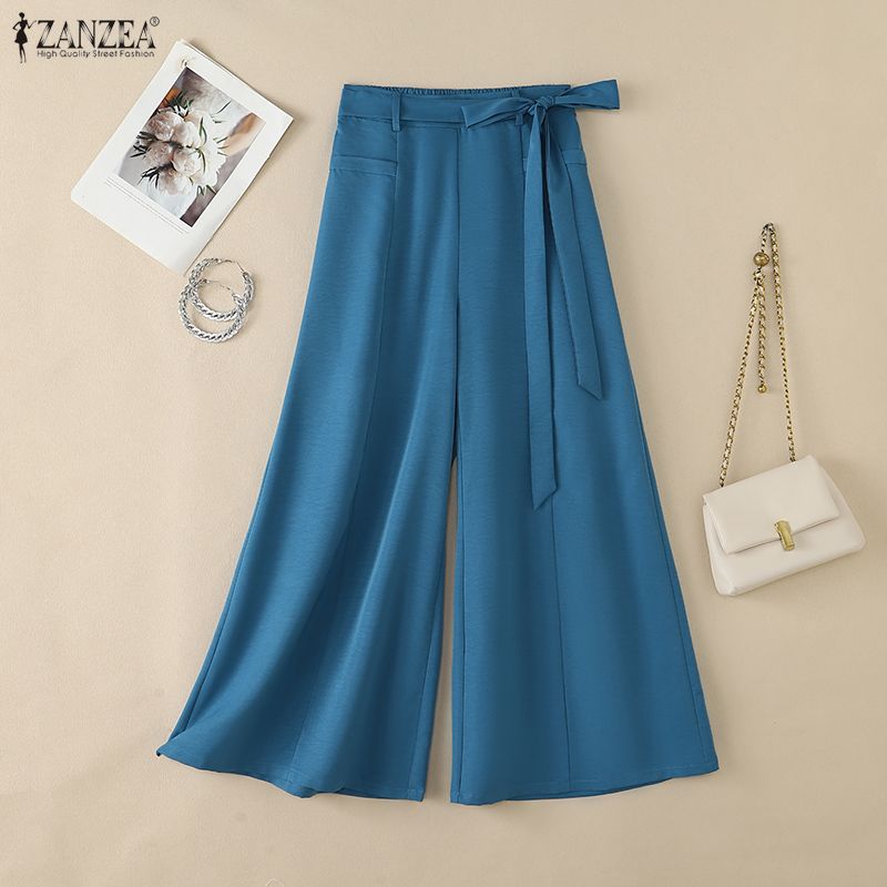 Palazzo Pant Wide - Женские брюки-палаццо ZANZEA больших размеров 5XL,