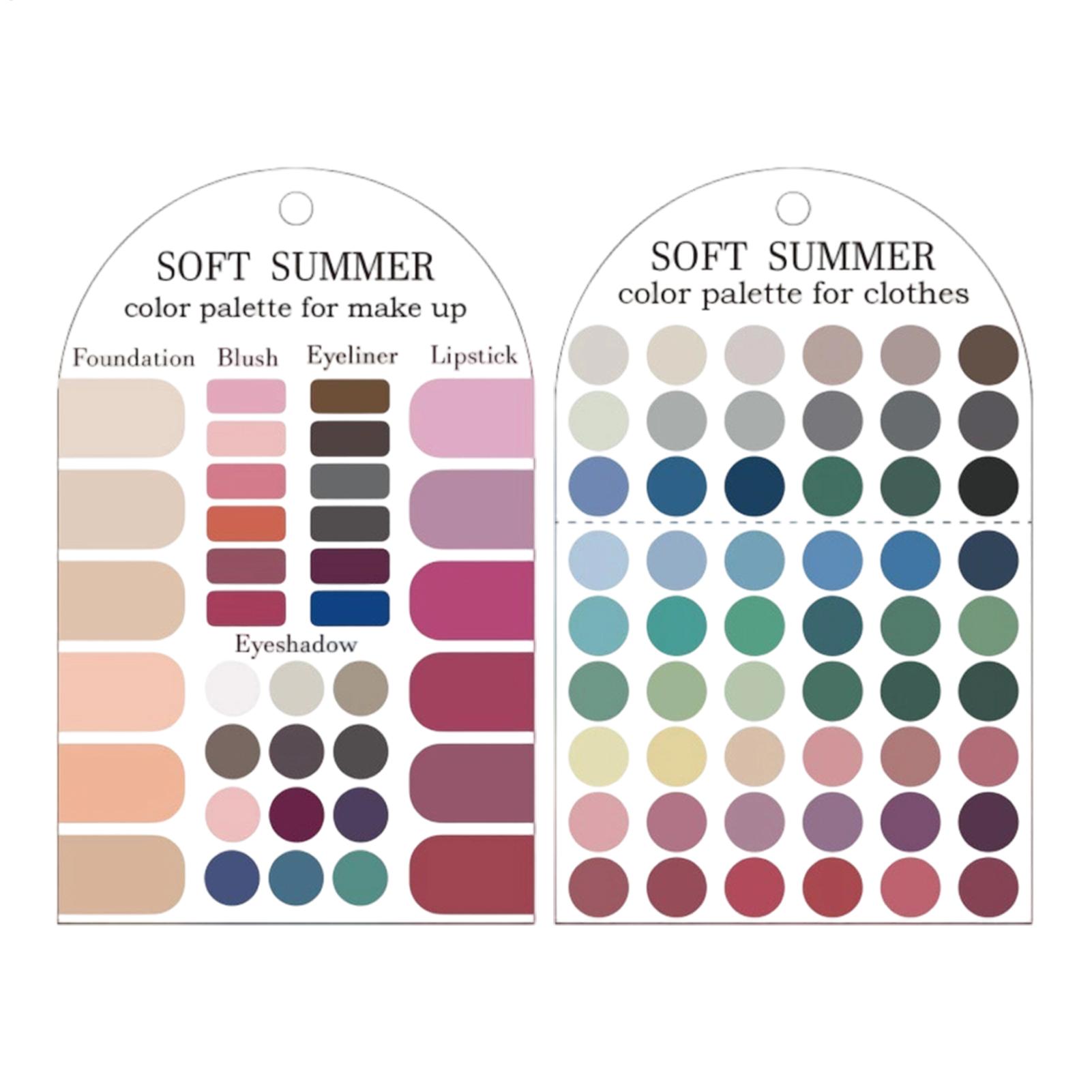 Summer Clothing Color Palette - 2 штуки акриловой сезонной палитры с