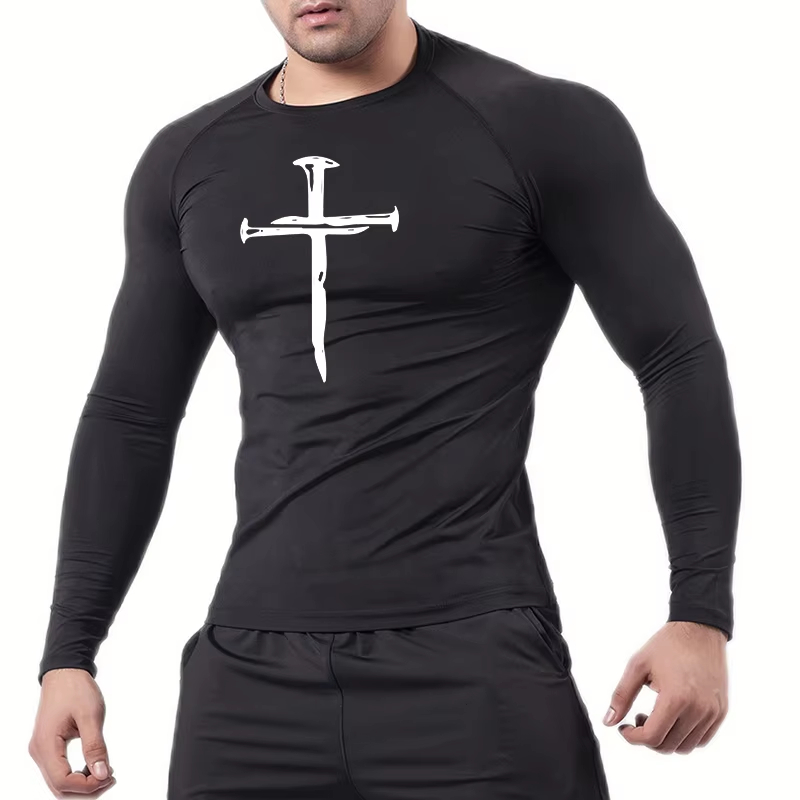 Rash Guard Long Sleeve - Компрессионные футболки Christian Workout с графическим