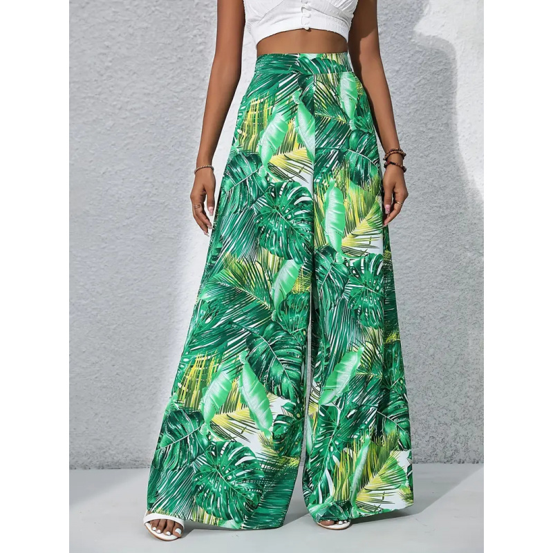 Palazzo Pant Wide - Женские брюки-палаццо с высокой талией и