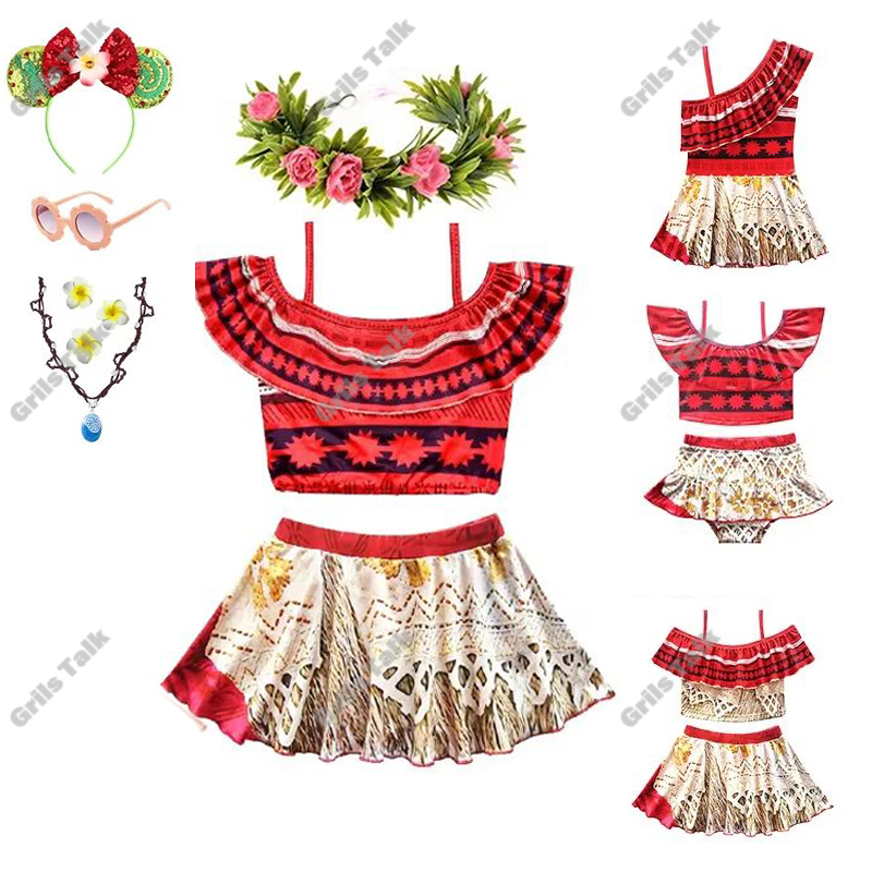 Summer Clothing For Kids Girls - Летняя фея принцесса Моана, купальник для