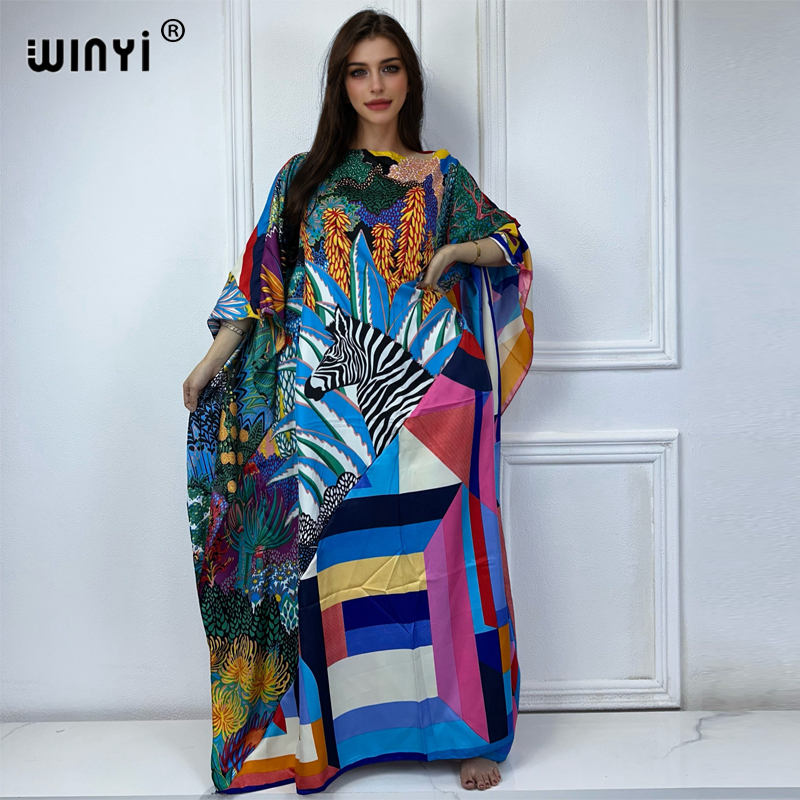 Quality Summer Clothing For Women - WINYI Новое высококачественное платье-кафтан с принтом,