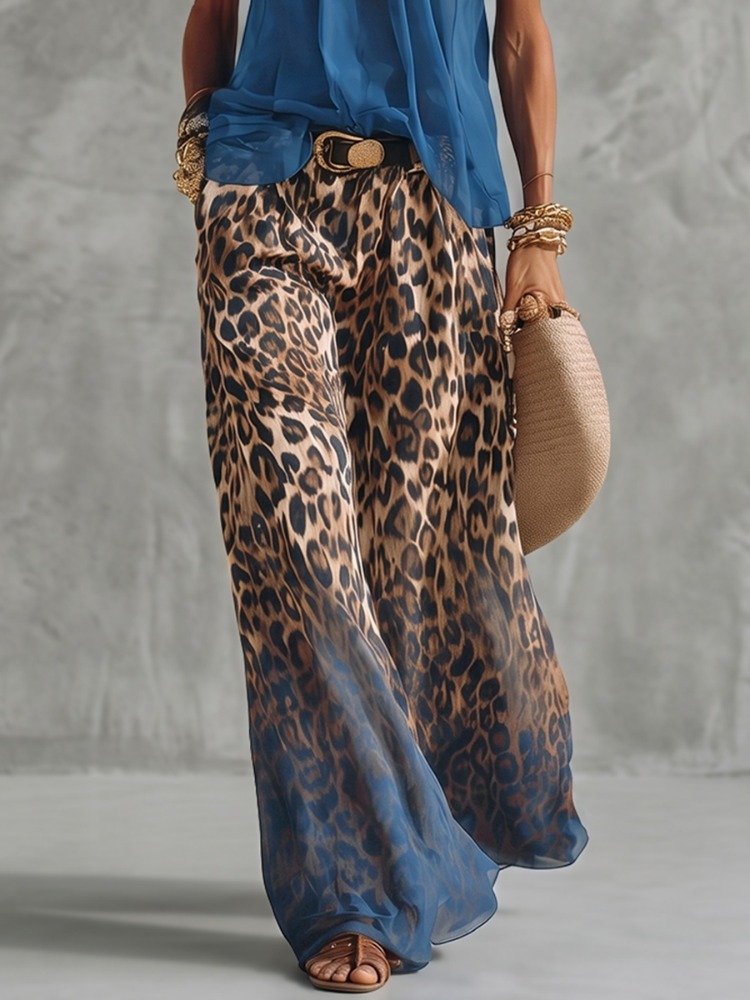 Palazzo Pant Wide - Женские модные брюки Yeezzi с градиентным