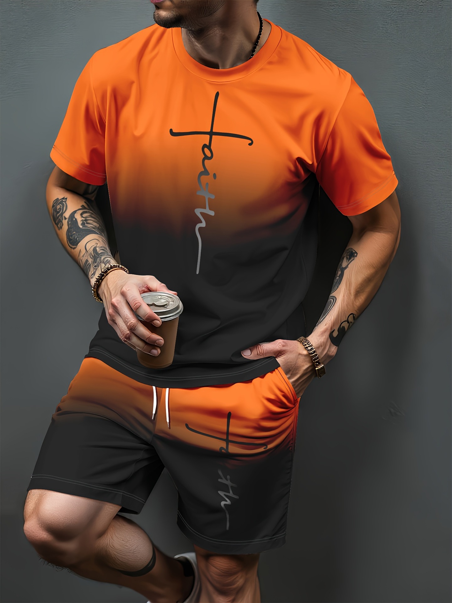 Спортивные костюмы с градиентн – обзор и цена Summer Clothing For Young Men