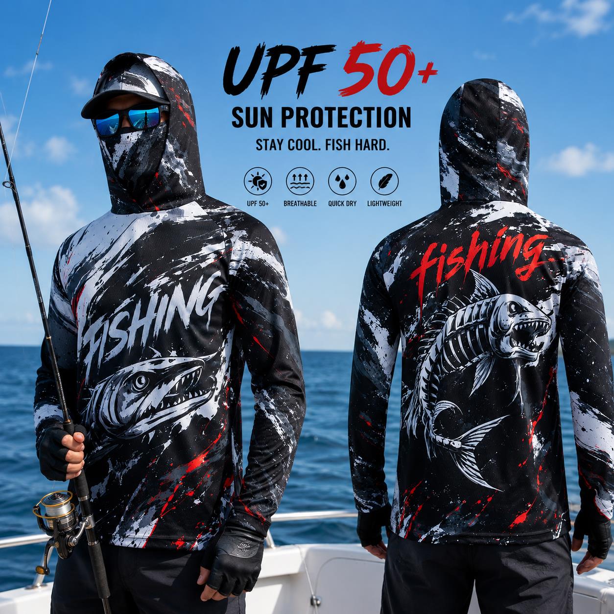 Легкая дышащая рыболовная футб – обзор и цена Rash Guard Long Sleeve