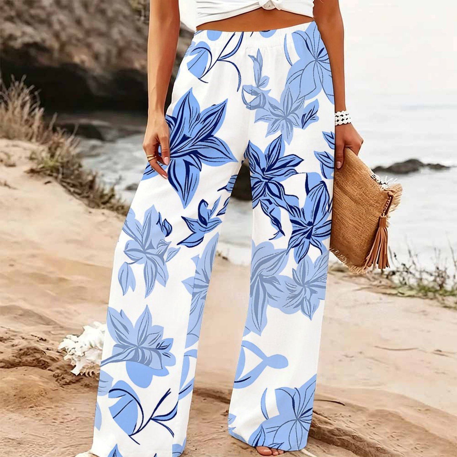 Женские летние пляжные брюки-п – обзор и цена Palazzo Pant Wide