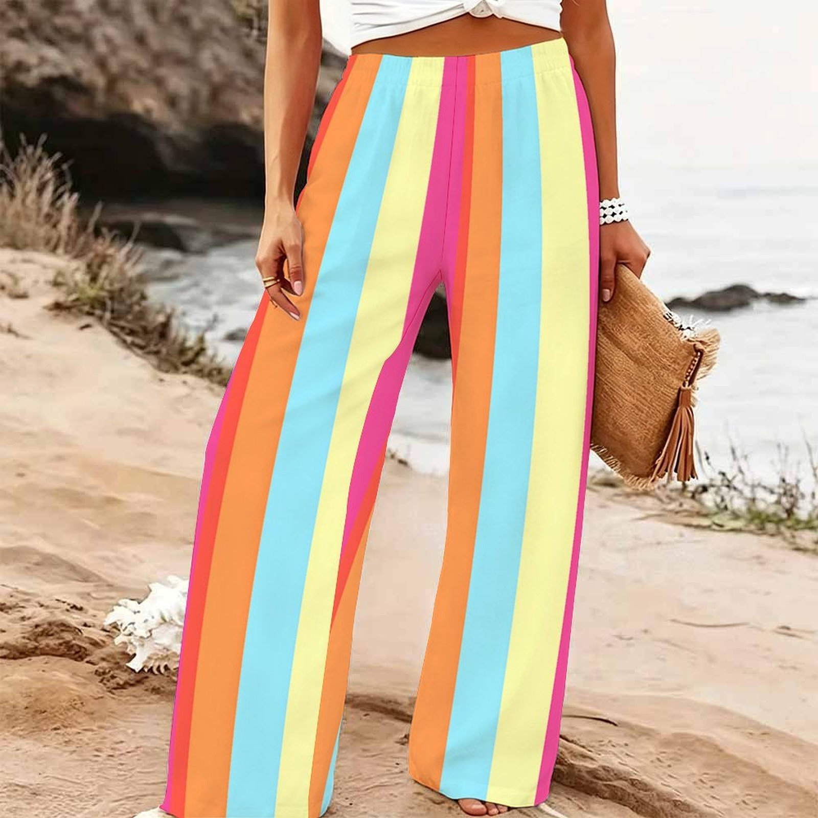 Женские летние пляжные брюки-п – обзор и цена Palazzo Pant Wide