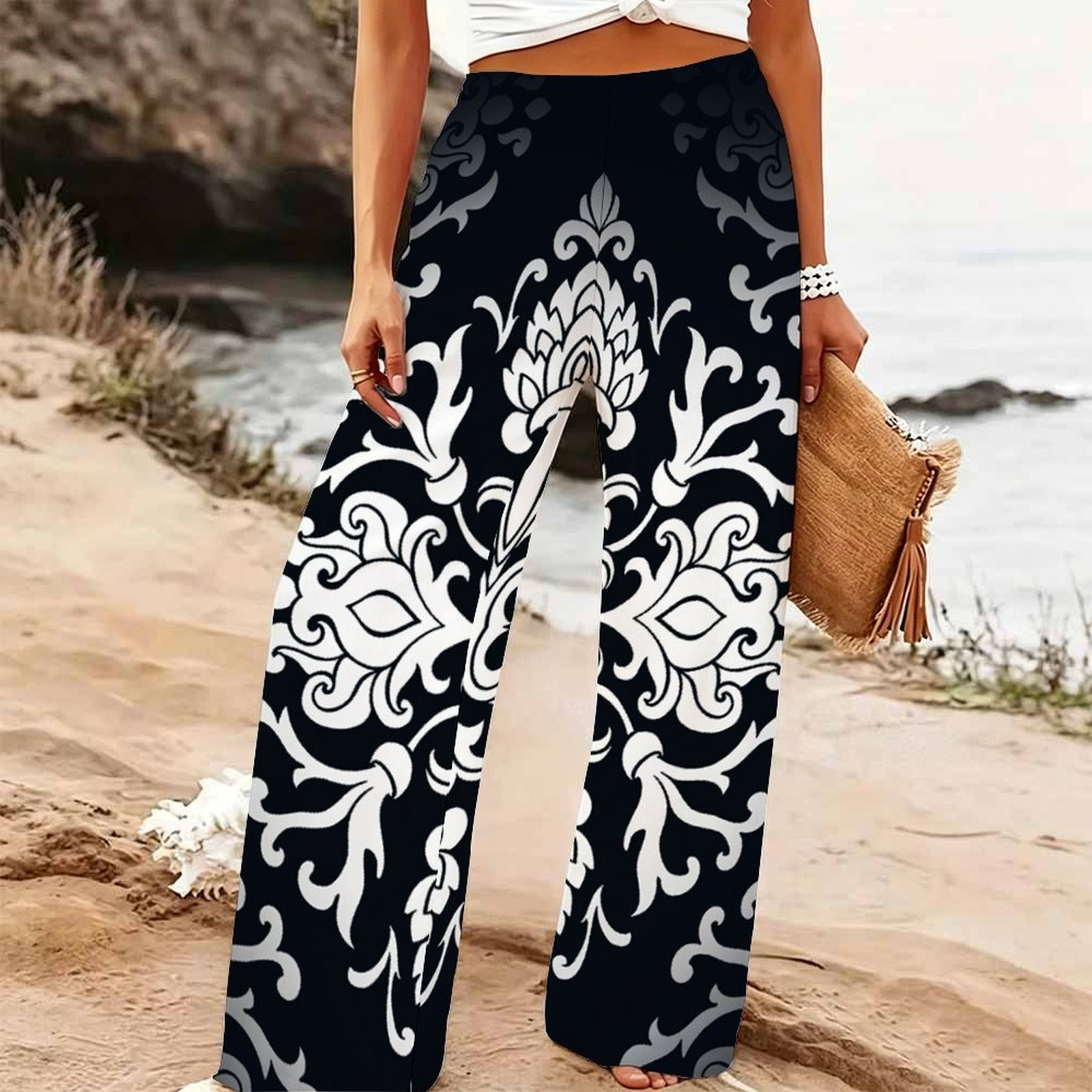 Женские летние пляжные брюки-п – обзор и цена Palazzo Pant Wide