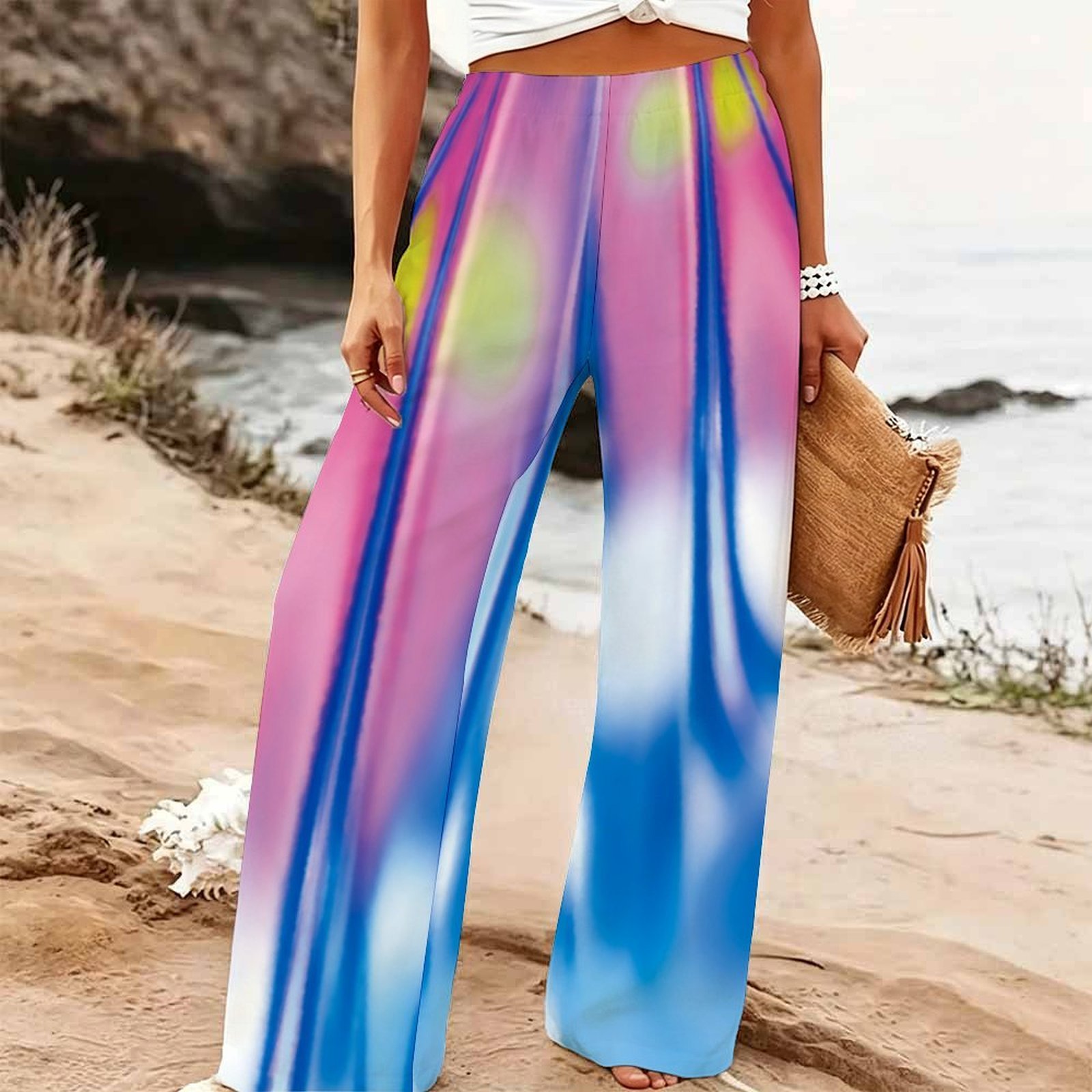 Женские летние пляжные брюки-п – обзор и цена Palazzo Pant Wide