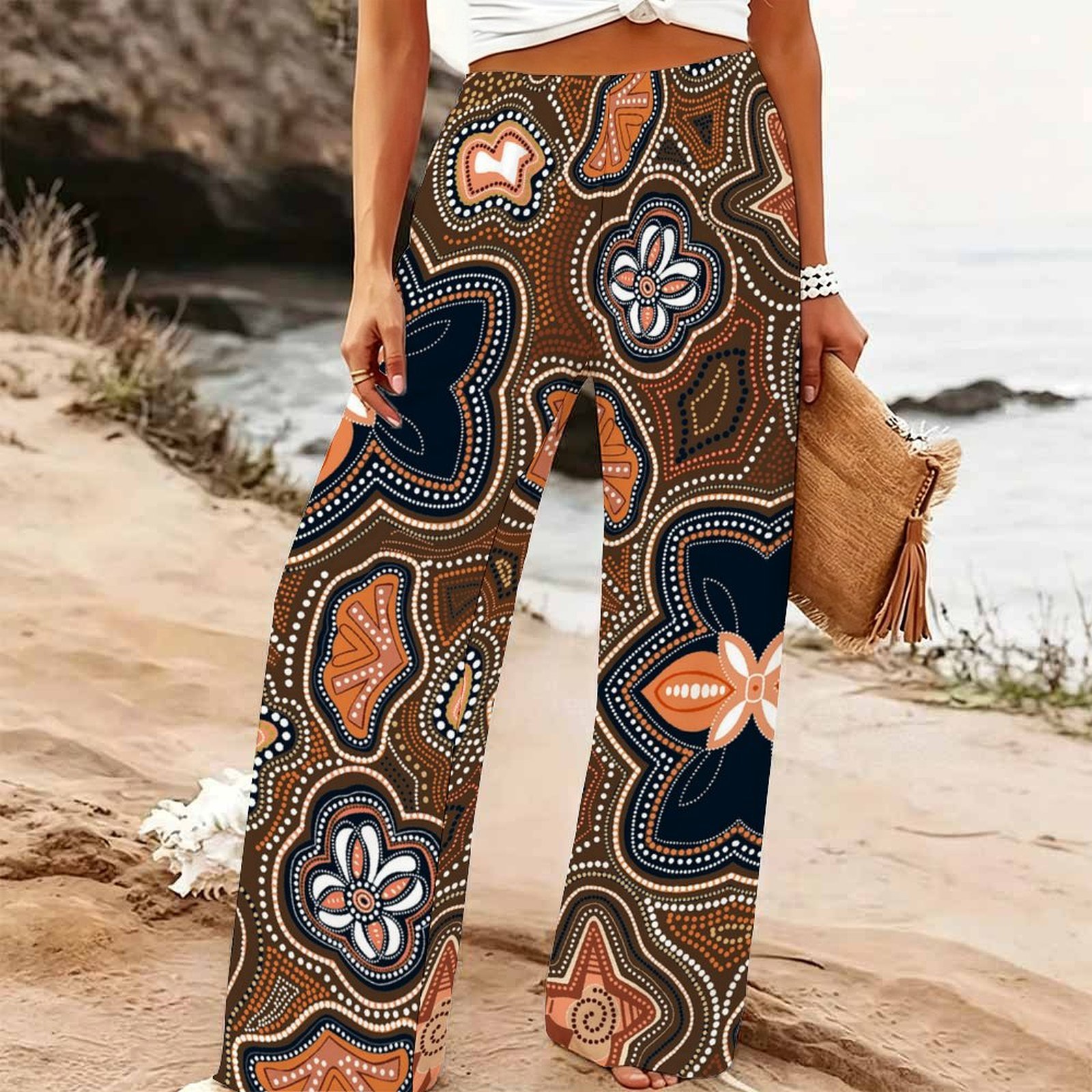 Женские летние пляжные брюки-п – обзор и цена Palazzo Pant Wide