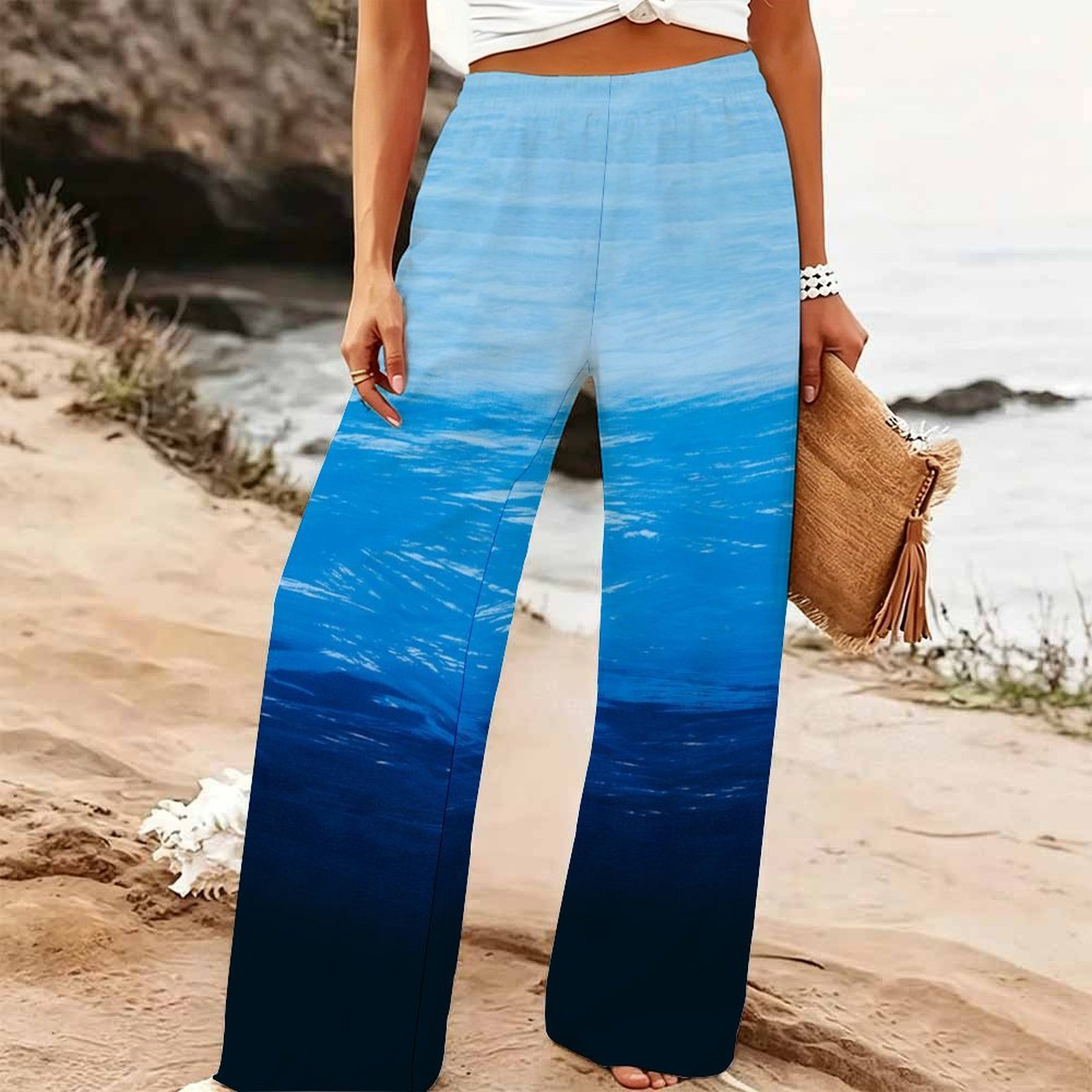 Женские летние пляжные брюки-п – обзор и цена Palazzo Pant Wide