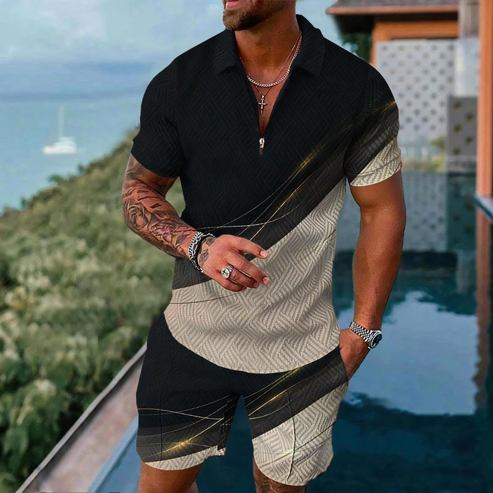 Мужские комплекты поло с корот – обзор и цена Summer Clothing Styles Men