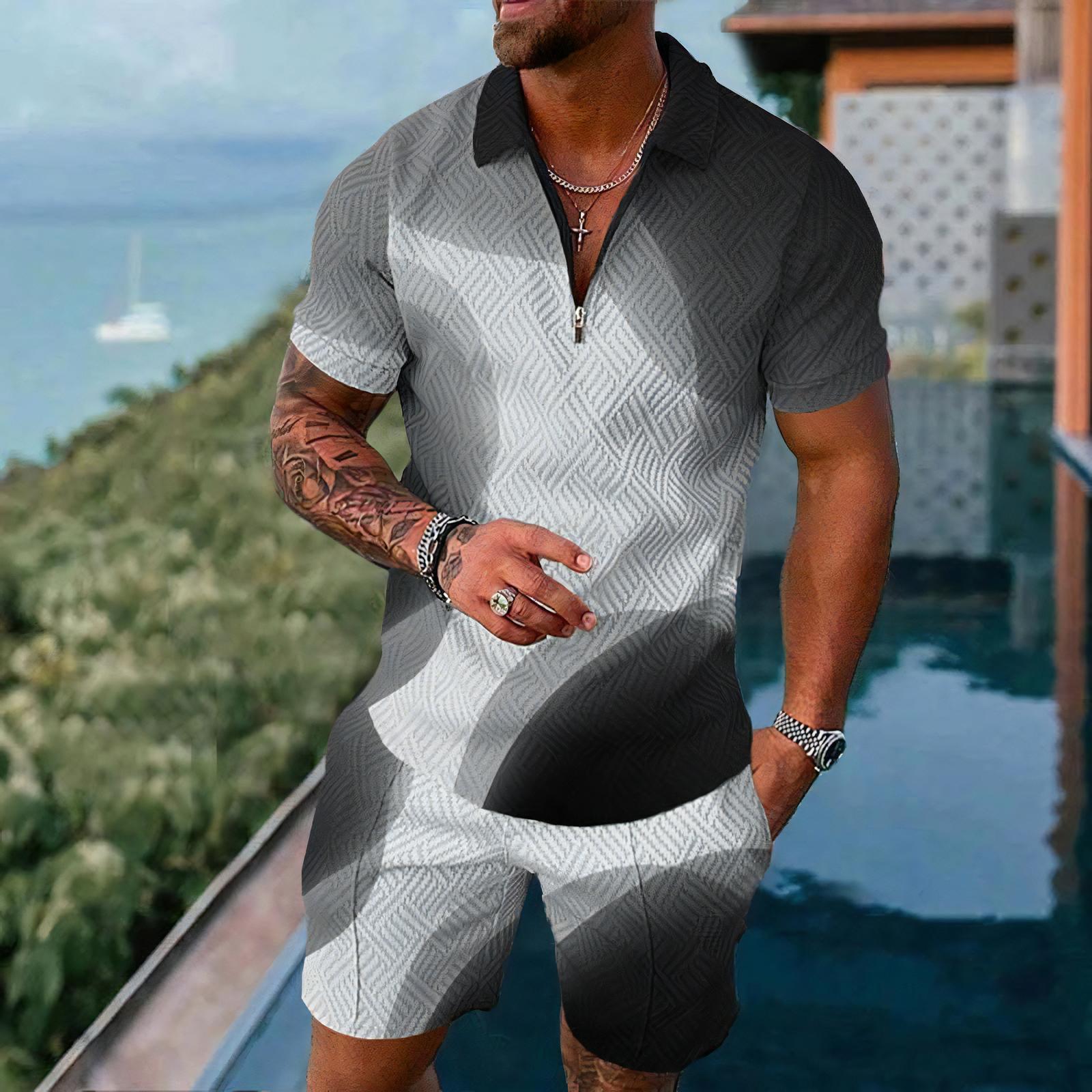 Мужские комплекты поло с корот – обзор и цена Summer Clothing Styles Men