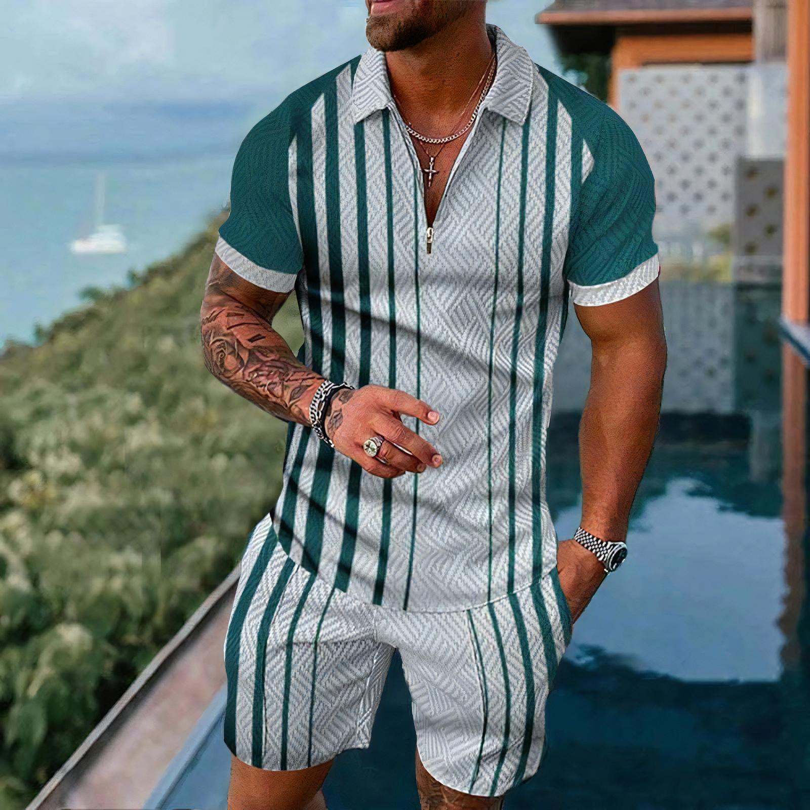 Мужские комплекты поло с корот – обзор и цена Summer Clothing Styles Men