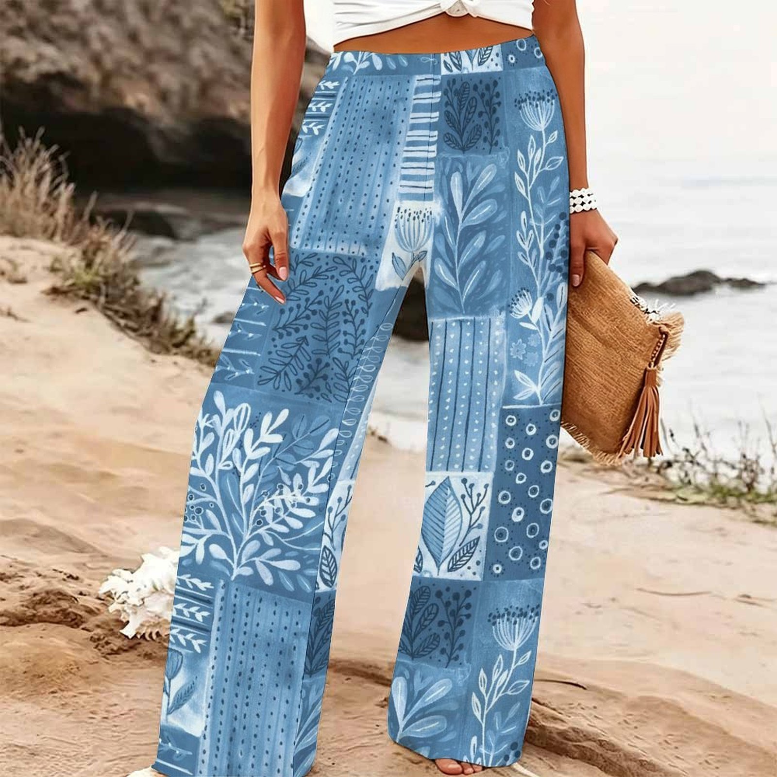 Женские летние пляжные брюки-п – обзор и цена Palazzo Pant Wide