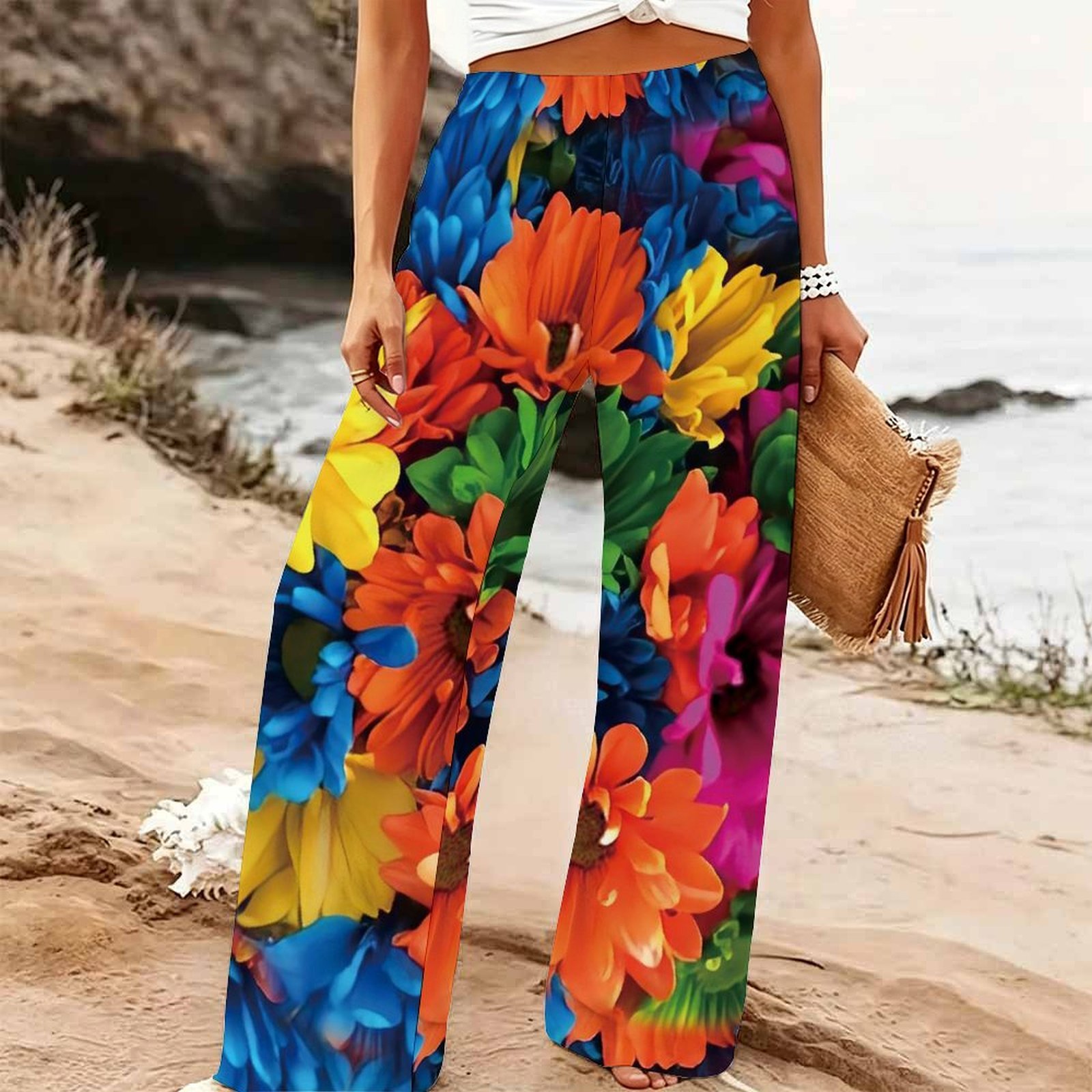 Женские летние пляжные брюки-п – обзор и цена Palazzo Pant Wide
