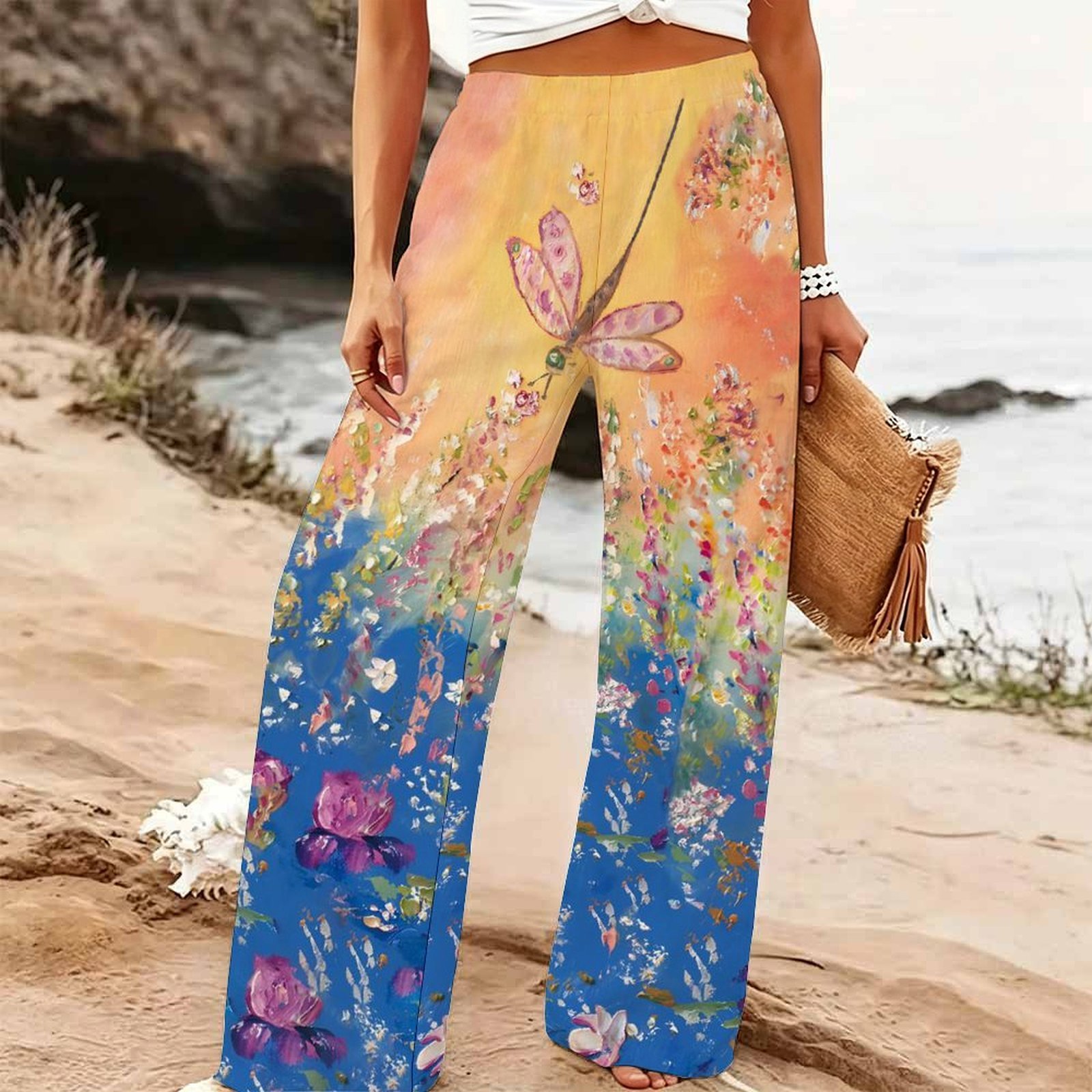 Женские летние пляжные брюки-п – обзор и цена Palazzo Pant Wide