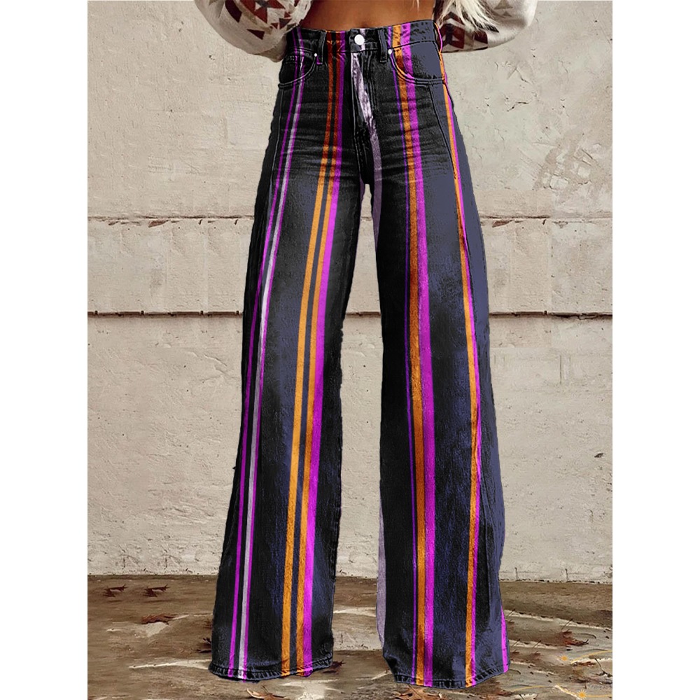 Брюки-клеш в полоску в стиле р – обзор и цена Palazzo Pant Wide