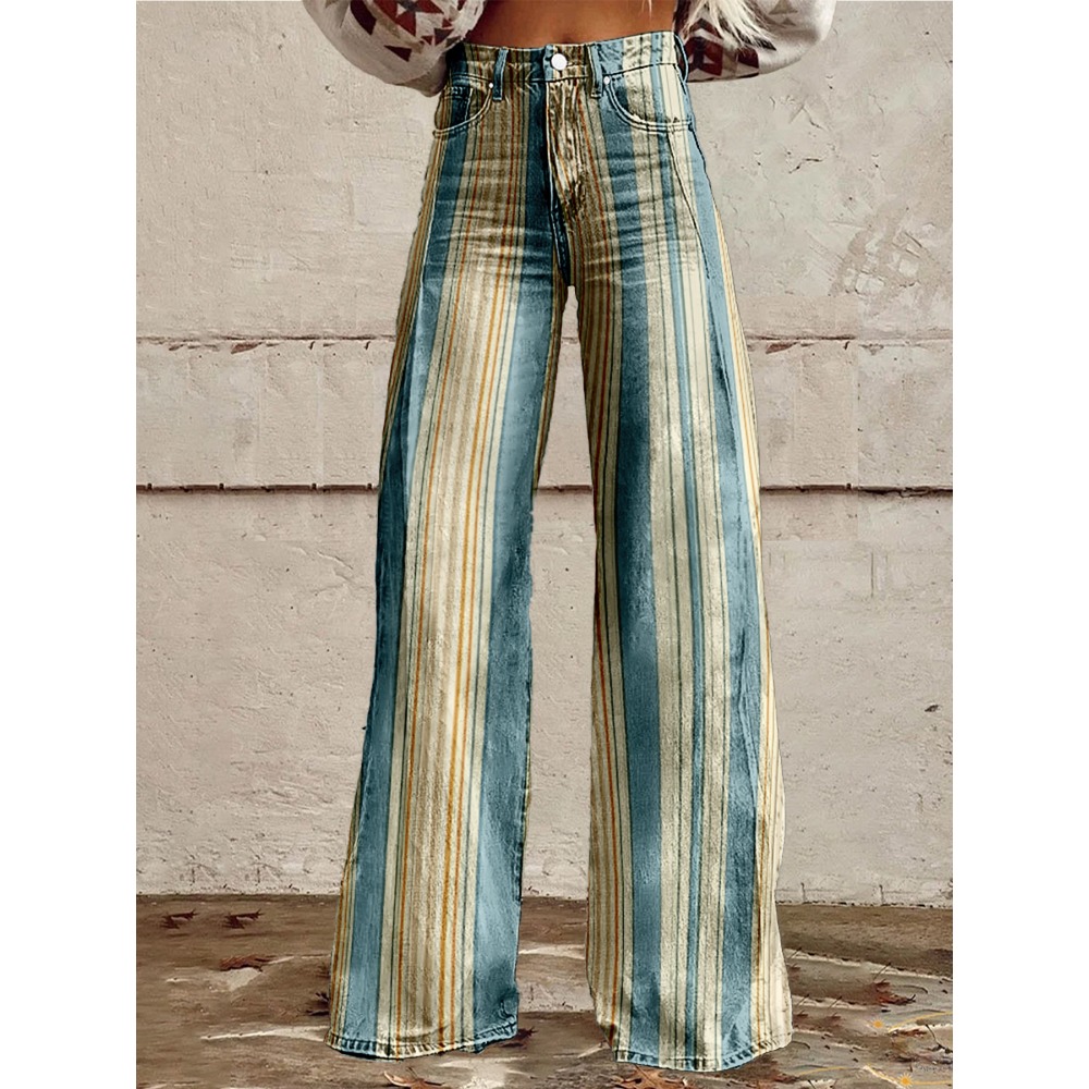 Брюки-клеш в полоску в стиле р – обзор и цена Palazzo Pant Wide