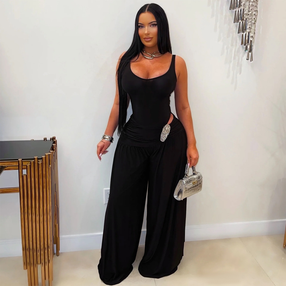 Однотонный женский комплект из – обзор и цена Palazzo Pant Wide