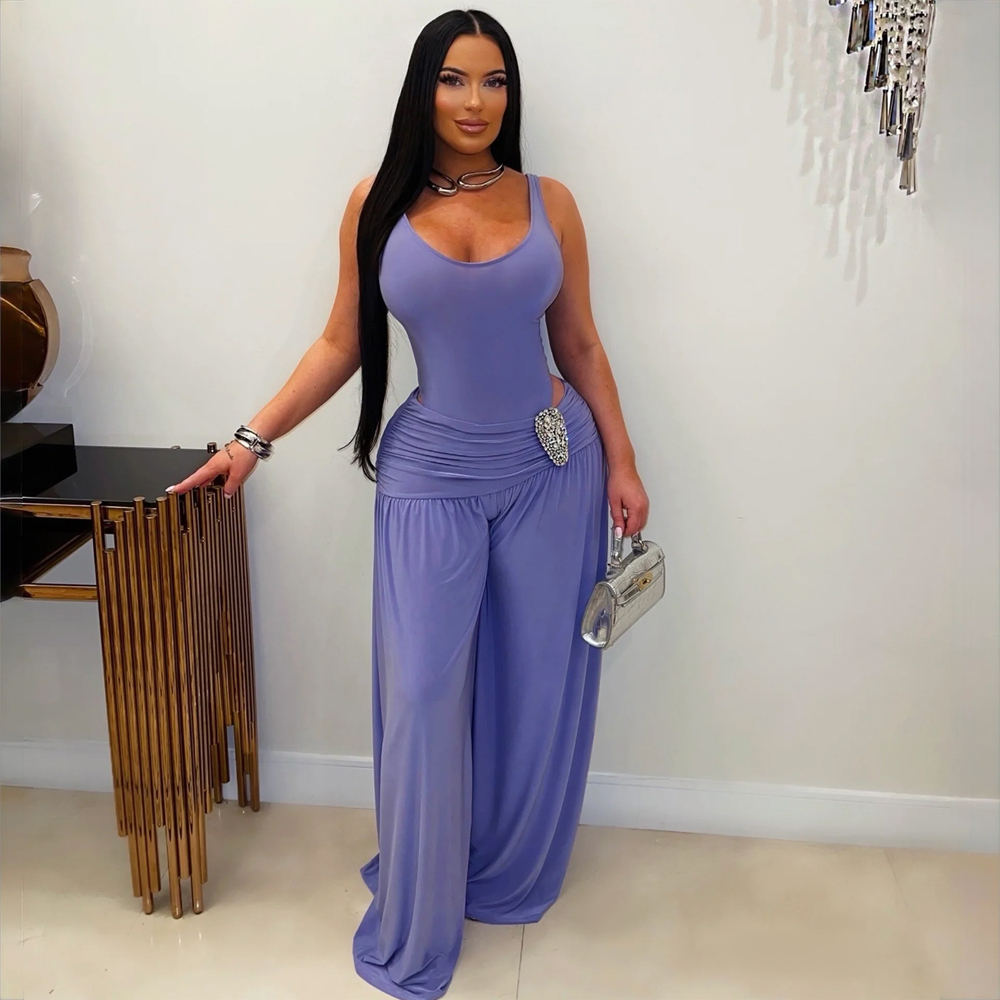 Однотонный женский комплект из – обзор и цена Palazzo Pant Wide